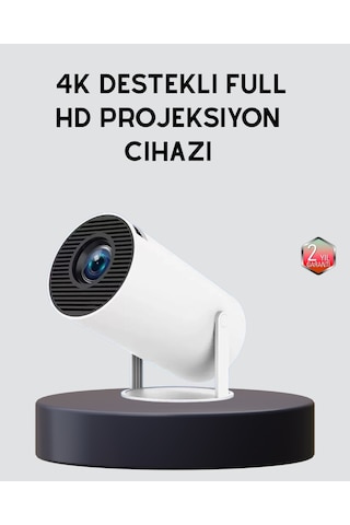 Ev Sineması Projeksiyon Cihazı 160 Ansı Lümen, 4k Uyumlu Ve Kablosuz Görüntü Aktarımı