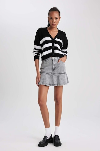 Defacto A Form Jean Pileli Mini Etek B2152AX23HSNM55 Gri