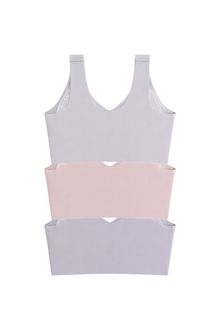 Cottonill Seamless Bra - Neriva Lazer Kesim Önden Düğmeli Minimizer Kadın Sütyen 3'lü Paket Çok Renkli