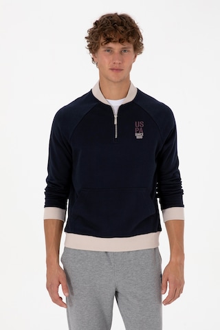 U.S. Polo Assn. Erkek Yarım Fermuarlı Comfort Fit Lacivert Basic Sweatshirt 50316303-VR033
