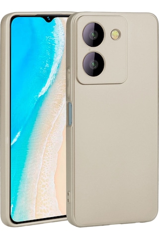 Zore Vivo Y36 4g Kılıf Msra Premier Silikon Kapak - Gold Gold