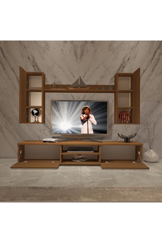 Decoraktiv Eko 5d Mdf Dvd Tv Ünitesi Tv Sehpası Ceviz