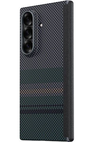Galaxy Z Fold 7 Uyumlu Kılıf M-safe Şarj Özellikli Karbon Fiber Benks Aurora Armorair Kevlar Yeşil