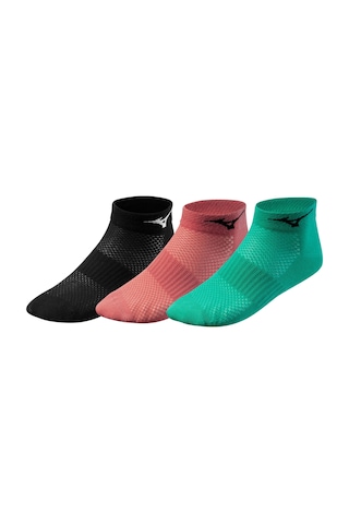 Mizuno Training Mid 3p Unisex Çorap Siyahpembeyeşil Siyah