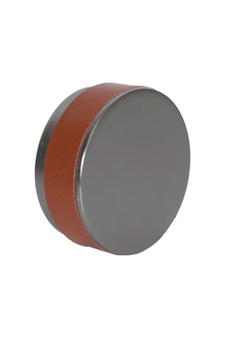 Forte Alüminyum Düğme Kulp Dolap Çekmece  Komidin Kulbu 50mm Mat Metalik Siyah - Vizon Deri 