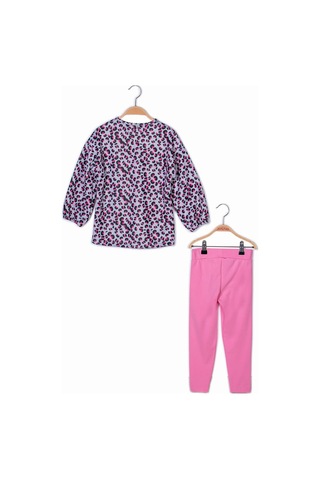 Zeyland Kız Çocuk Desenli Bluz Ve Tayt Takım-pembe Pembe