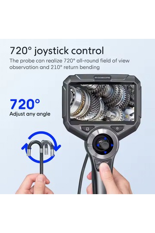 Endüstriyel Endoskop Yılan Kamera 720d Döner Başlıklı Taşınabilir