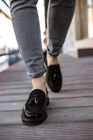 Chekich Ch002 - Rst Loafer Verniciata Erkek Ayakkabı Sıyah Siyah