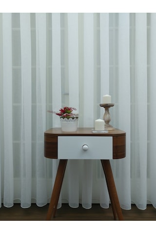 Evdepo Home Kullanıma Hazır Keten Tül Perde (540841891)