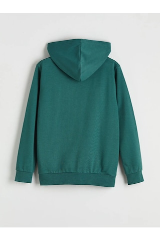 Lc Waikiki Yeşil Kapüşonlu Erkek Çocuk Fermuarlı Sweatshirt YESIL