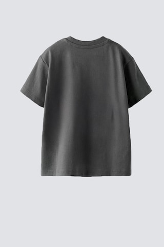 Monila Unisex Çocuk Pamuklu Demokratik Kongo Baskılı T-shirt Antrasit