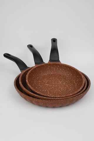 Masterchef Aluminyum Döküm 3'lü Dilimli Tava Turuncu