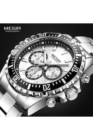 Megır 2064 Tüm Fonksiyonları Aktif Erkek Kol Saati Gümüş