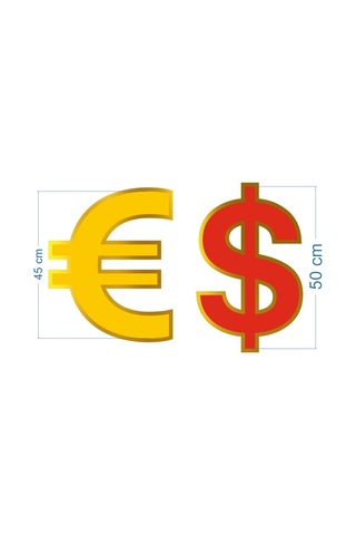 Döviz Gold Işıklı Tabela - Ledli Dolar Ve Euro Sembolü Kutu Harf