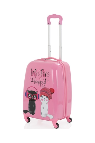 Mçs V307 Abs Çocuk Valiz-pembe - Happy Baskı