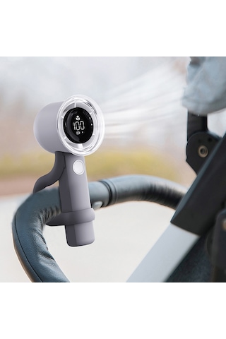 Vkemall Turbofan El Tipi Taşınabilir Turbo Fan 3 Hız Ayarlanabilir Bebek Arabası Fanı