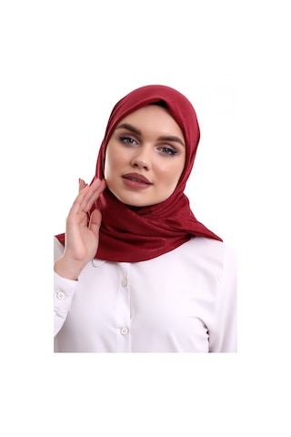 Kofra Desenli Baş Örtü - Kırmızı