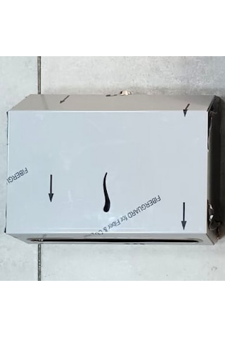 Paslanmaz Çelik Z Katlama Kağıt Havlu Dispenseri-200'lük-EKOSS430 Krom