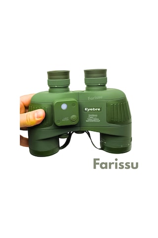 Profesyön 10x50 Mm Azot Dolu Su Geçirmez Denizci Dürbünü Işıklı Pusulalı, Profesyonel Optik Dürbün Yeşil