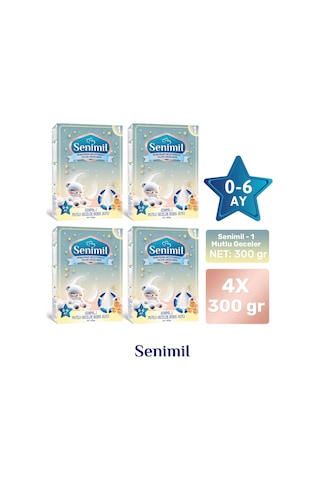 Senimil 1 Mutlu Geceler Bebek Sütü 300 G 4 Adet