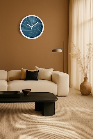 Modern Duvar Saati - 30cm - Önü Camlı Beyaz Kasa - Sessiz Mekanizma-jh0806 Beyaz