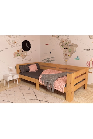 Mymobilya Tamamen Doğal Ahşap (Çam) Sedir Karyola-Şık Görünüm-Uygun Fiyat