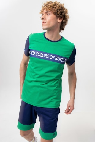 Benetton Bnt-m20482-23y Erkek T-shirt Bnt-m20482-r1938 Yeşil