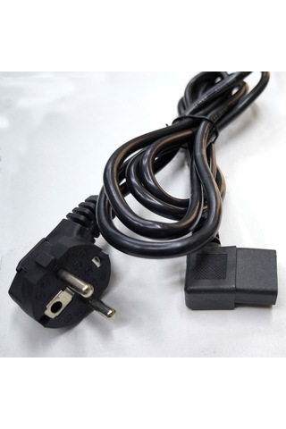 Ac 90 Derece L Power Kablo 3x0.75 L Tipi 90 Pc Monitör Power Kablosu 2m
