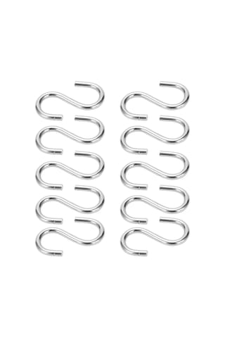 Hombey 10 Adet 304 Paslanmaz Çelik M4 S Kanca - Dayanıklı, Pas Koruyucu, 12kg Yük Kapasitesi