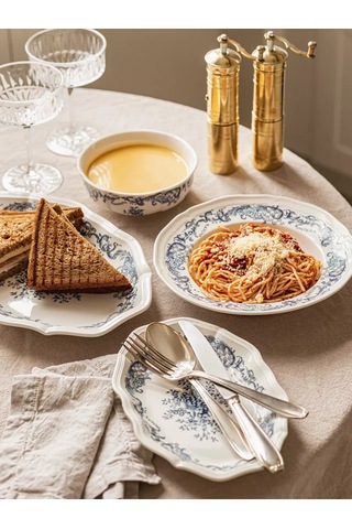 Roomi 480 Ml Derin Seramik Tabak, Vintage Salata Kasesi 202452400 Beyaz