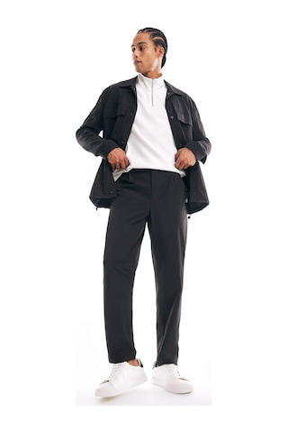 Defacto Regular Fit Polo Yaka Çıtçıtlı Cepli Teknik Gömlek Ceket B7396AX24SP Siyah