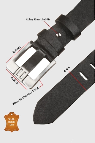 Deepsea Siyah Erkek Spor Deri Erkek Kemer 1801312 Siyah