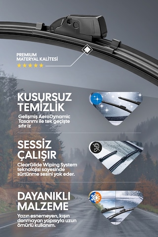 Volvo Xc60 2008-2017 Uyumlu Silecek Takımı 650mm/500mm S11-l