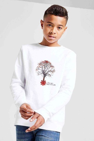 Tshirthane Red Hot Chili Peppers Baskılı Unisex Çocuk Beyaz Sweatshirt Beyaz