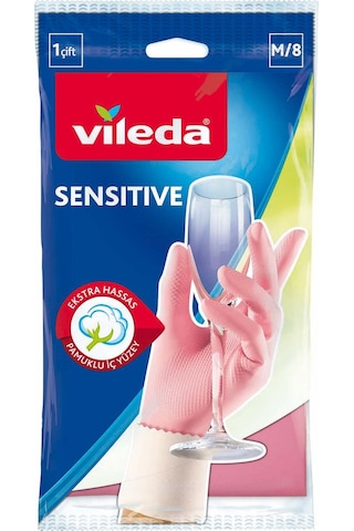 Vileda Sensitive Orta Boy Bulaşık Eldiveni No: 8