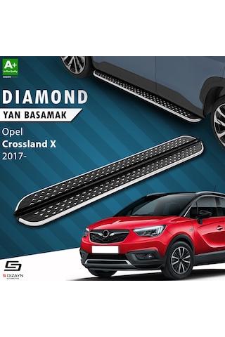 S-dizayn Opel Crossland X Diamond Krom Yan Basamak 173 Cm 2017 Üzeri