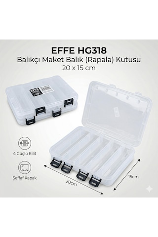 Effe Hg318 Balıkçı Maket Balık Rapala Kutusu 20x15cm