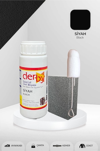 Derby Siyah Deri Eşya Ve Direksiyon Boyası Db1357