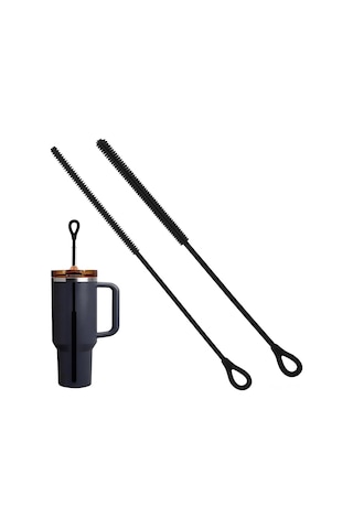 Skycity 2 Adet 25cm Silikon Pipet Temizleme Fırçası - Esnek Çelik Çekirdekli, Yeniden Kullanılabilir, Uzun Saplı Yumuşak Tüylü, Cam Pipetler Ve Karıştırma Bardakları İçin 6mm+9mm Siyah