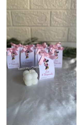 Bernami Biblo Pinterest Minnie Mouse Pembe Mum Hediyelik, Doğum Günü Bebek Hediyeliği 6 Adet