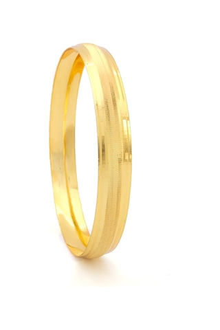 Altın Kaplama Dik Çizgili Bilezik 0.8 Cm Blz-3052 Altın