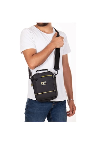Newish Polo Toledo Erkek Omuz Çantası -qatro 2303 Siyah Sarı Sarı - Siyah