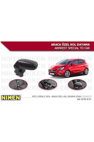 Opel Corsa E 2014- Araca Özel Kol Dayama Siyah (546832506)