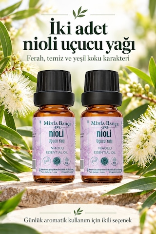 Nioli Uçucu Yağı Niaouli Essential Oil Sertifikalı & %100 Saf - 10 Ml X 2 Adet 10 ML