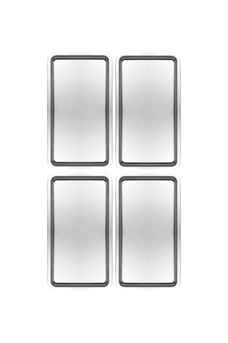 4 Adet Gümüş Geniş Dikdörtgen Metal Sunum Tepsisi 18x33 Cm Paslanmaz Çelik Düz Çay Kahve Tatlı Ikram Tepsisi Seti Gümüş