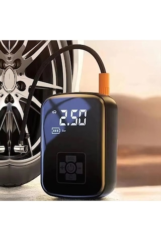 Enshall A-5566 Mini Kablosuz Dijital Taşınabilir Kompresör Araç Lastik Top Şişirme Pompası Hava Kompresörü