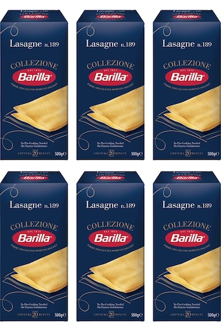 Barilla Lazanya Lasagne N.189 Sade Makarna 6 x 500 G