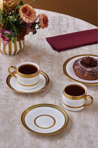 Karaca Royal Bone Charlotte 2 Kişilik Çay Fincan Takımı