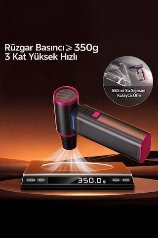 Mioji AD72 Pro 8000MAH 150000RPM Taşınabilir Güçlü Hava Üfleme Cihazı - Gri