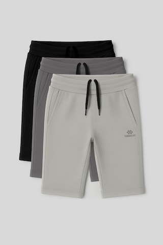 Tommylife Standart Fit Basic Performans 3lü Paket Siyah-koyu Gri-taş Erkek Çocuk Şort - 11303 Siyah-koyu Gri-taş